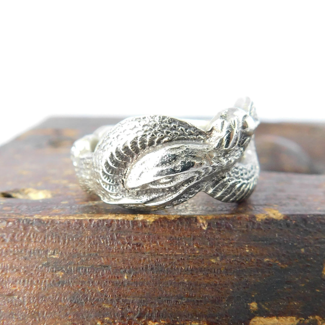 Silver Serpent Asian Zodiac Spoon Ring