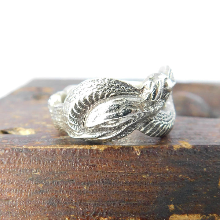 Silver Serpent Asian Zodiac Spoon Ring