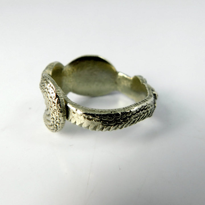 Silver Serpent Asian Zodiac Spoon Ring