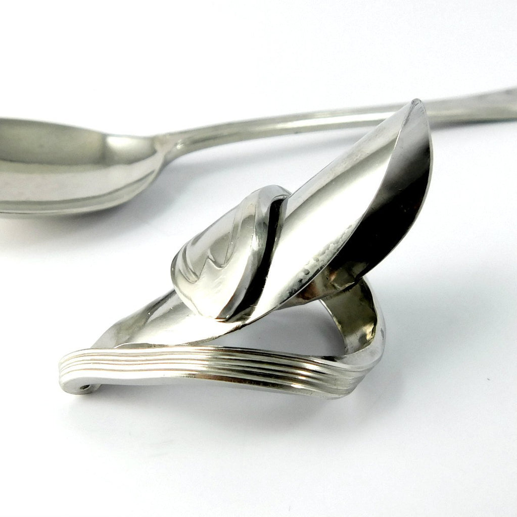 antique silver Spoon ring 17号 antique silver Spoon ring 17号