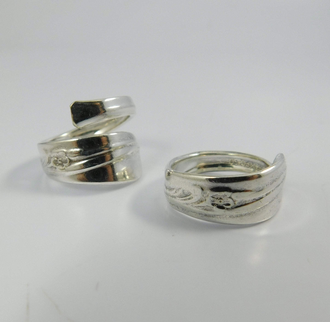 Wildflower Classic Band Silver Spoon Ring
