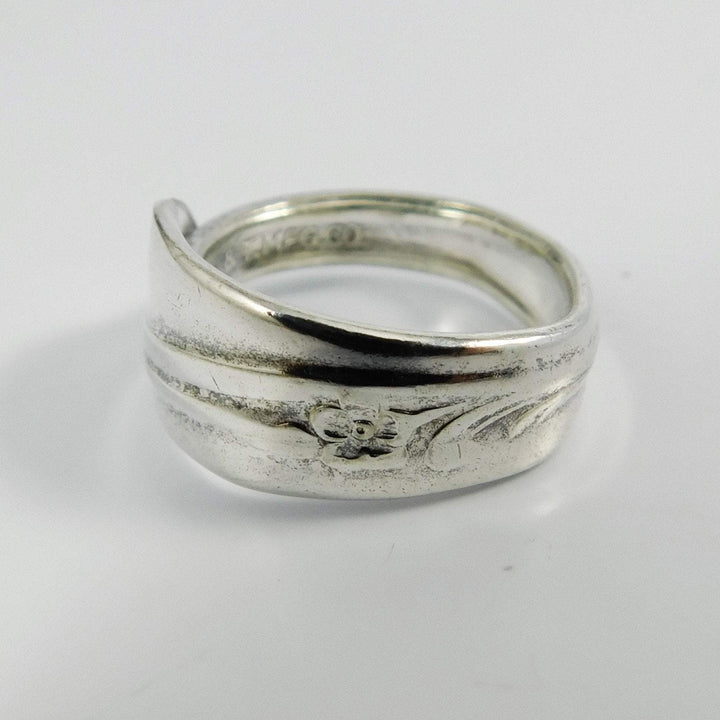Wildflower Classic Band Silver Spoon Ring