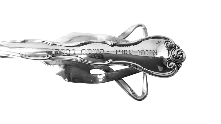 Star of David Silver Fork Money Clip / Card Holder