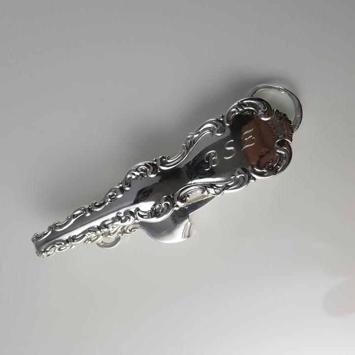 Treble Clef Silver Fork Money Clip / Card Holder